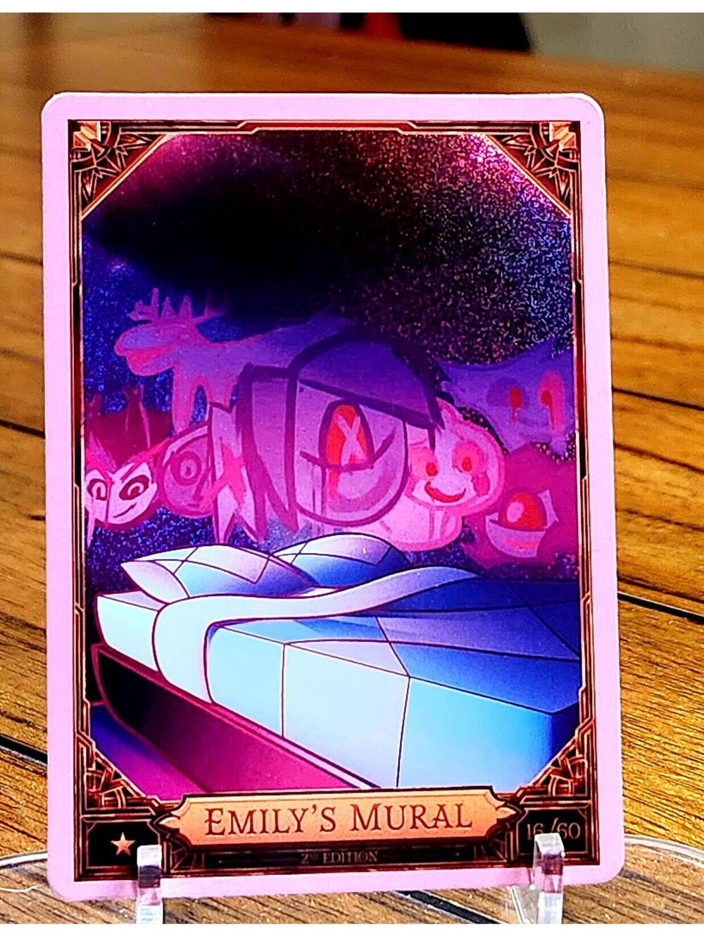 Emily's Mural foil trading card - Hazbin Hotel